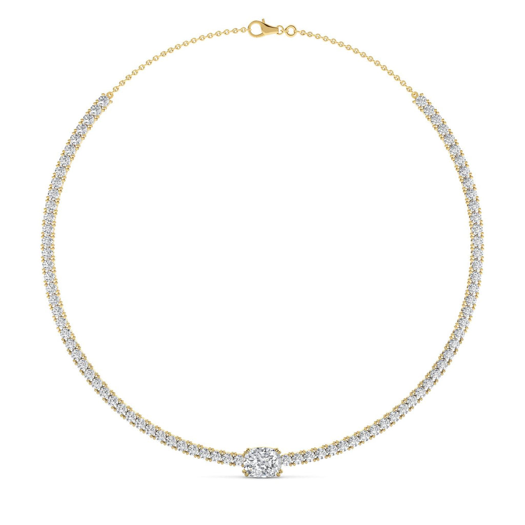 Lab Grown Diamond NECKLACE 12.43 ctw N08312_D-9.20CT-14IN