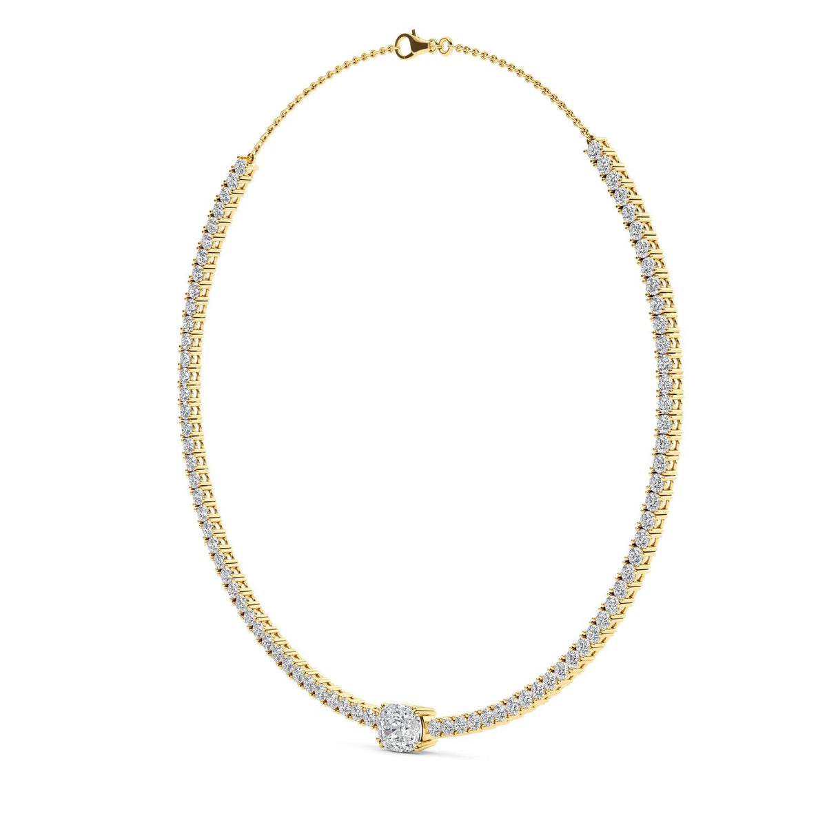 Lab Grown Diamond NECKLACE 12.43 ctw N08312_D-9.20CT-14IN