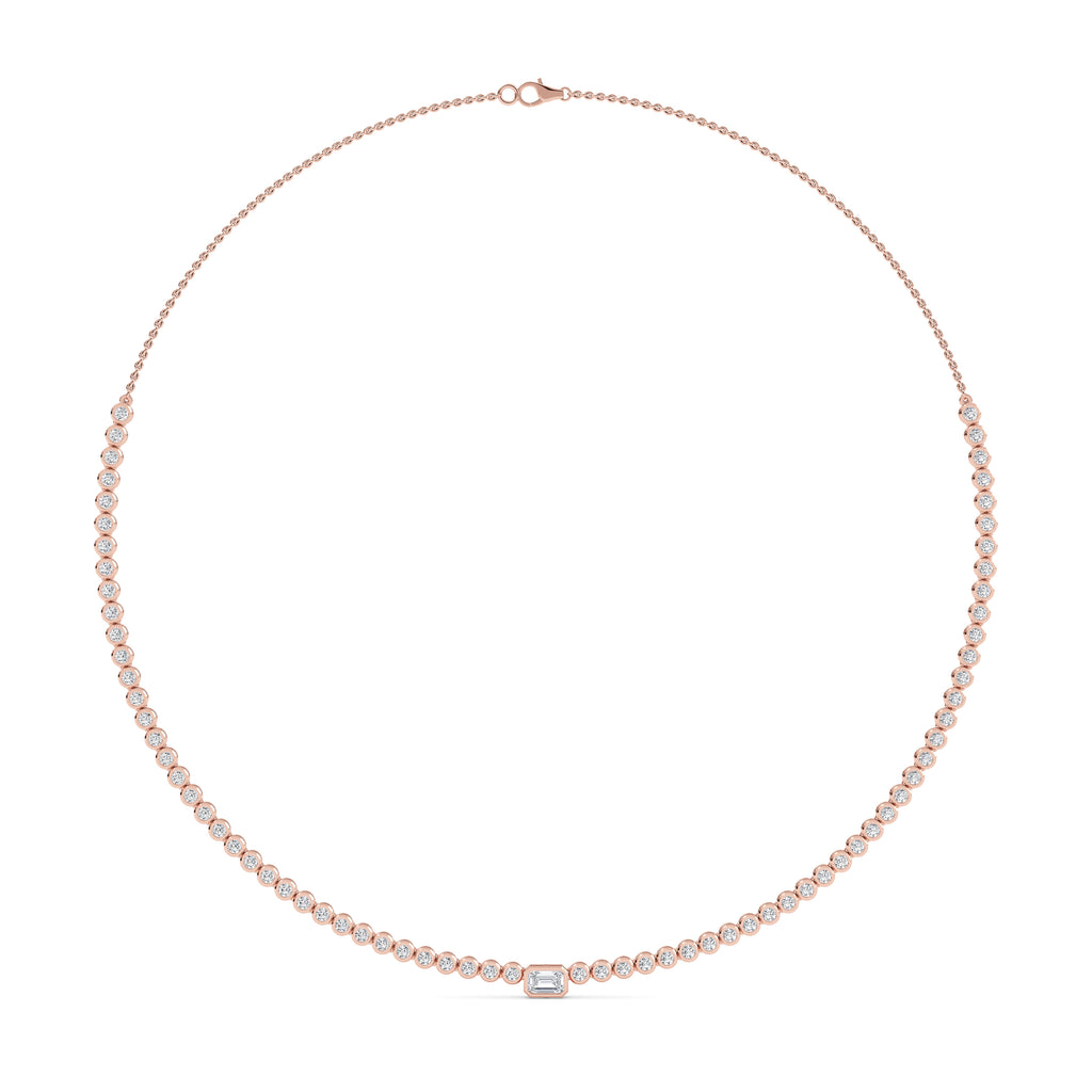 Lab Grown Diamond Necklace 3.75 ctw N08351EM-0.40CT-16IN