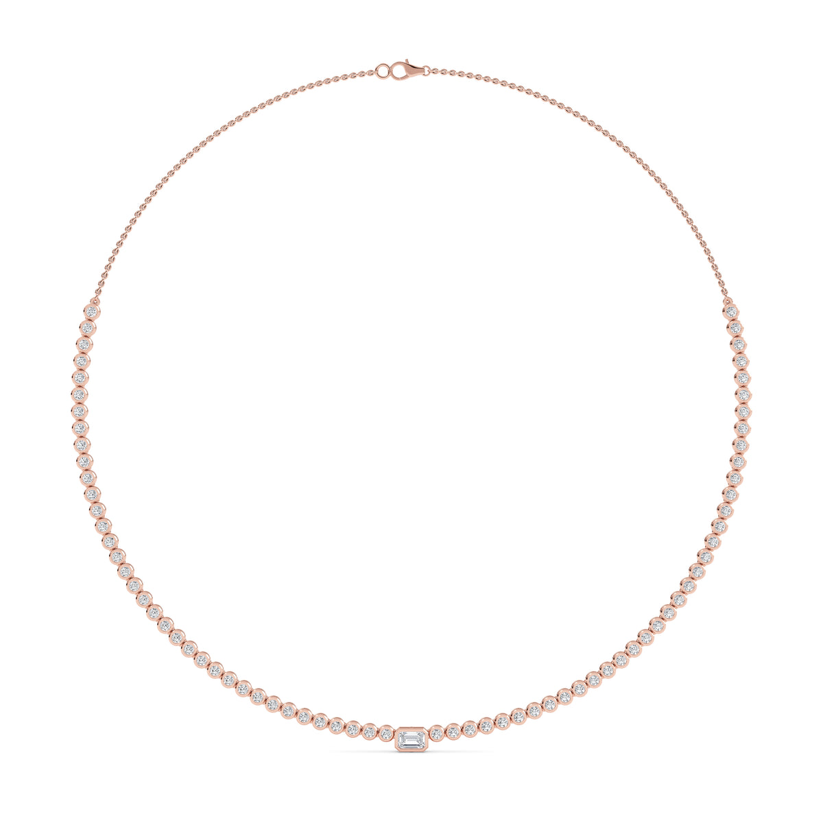 Lab Grown Diamond Necklace 3.75 ctw N08351EM-0.40CT-16IN