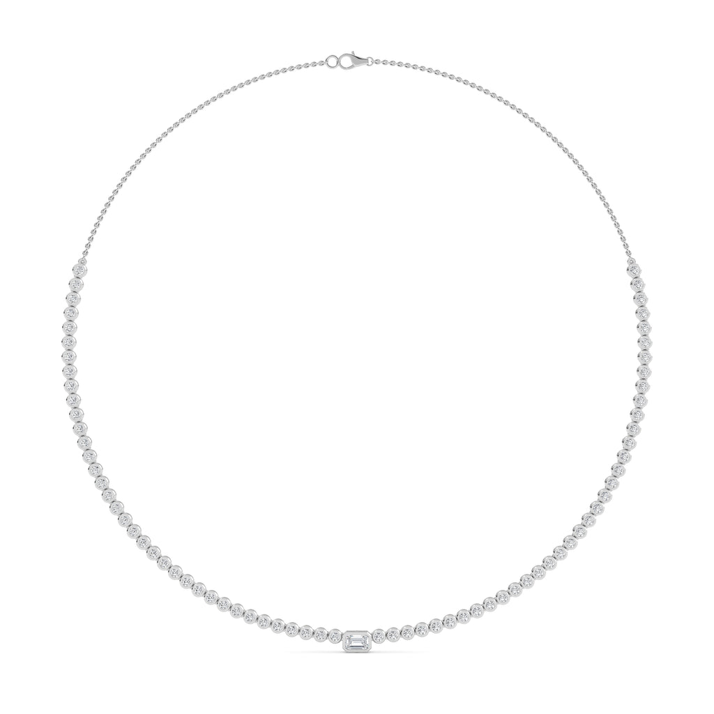 Lab Grown Diamond Necklace 3.75 ctw N08351EM-0.40CT-16IN