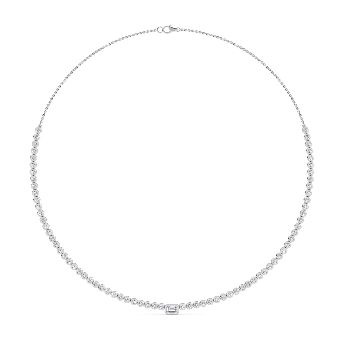 Lab Grown Diamond Necklace 3.75 ctw N08351EM-0.40CT-16IN