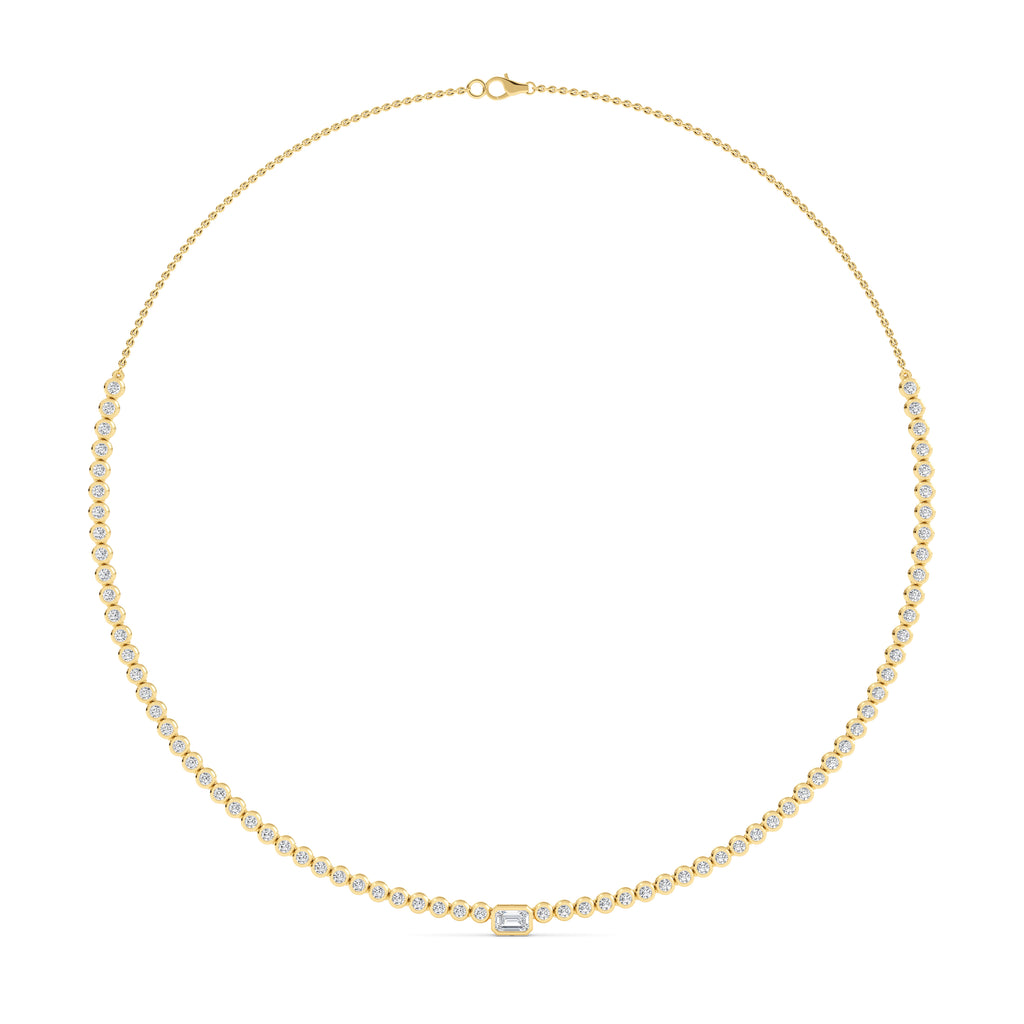 Lab Grown Diamond Necklace 3.75 ctw N08351EM-0.40CT-16IN