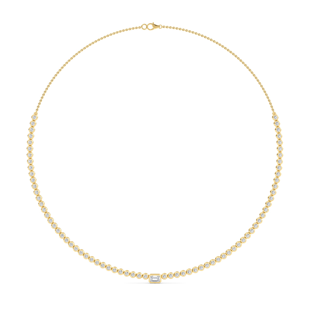 Lab Grown Diamond Necklace 3.75 ctw N08351EM-0.40CT-16IN