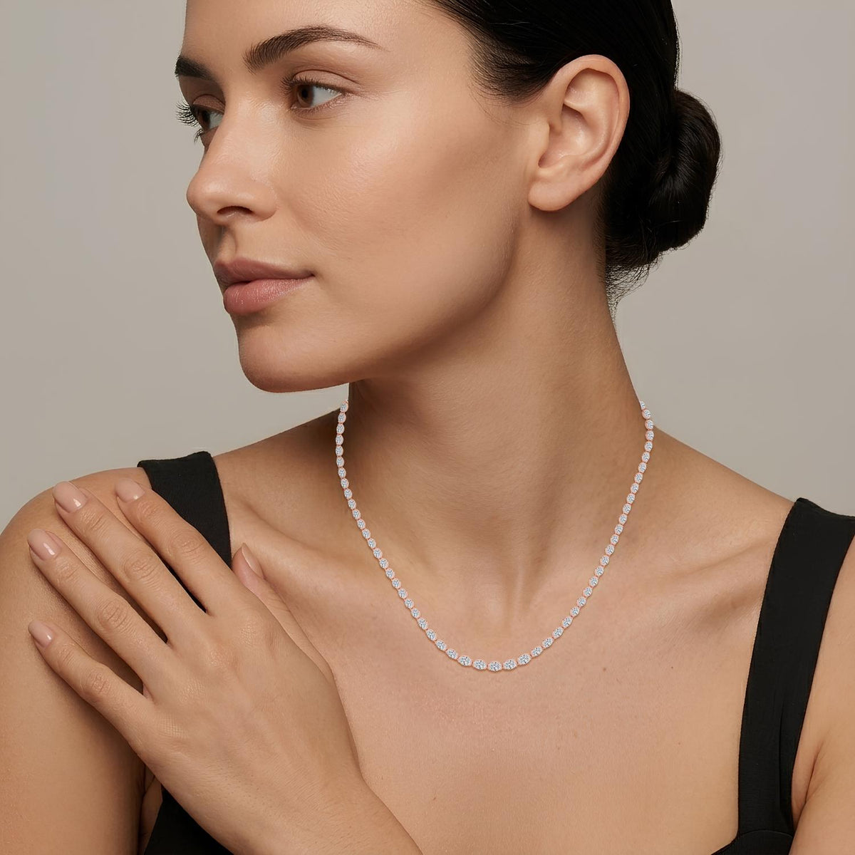 Lab Grown Diamond NECKLACE 11.73 ctw N08540OV-12.33CT-16IN