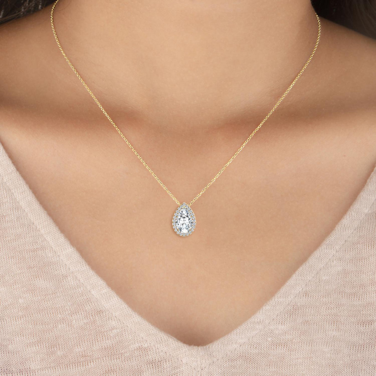 Lab Grown Diamond PENDANT 0.77 ctw P31624PE-0.75CT