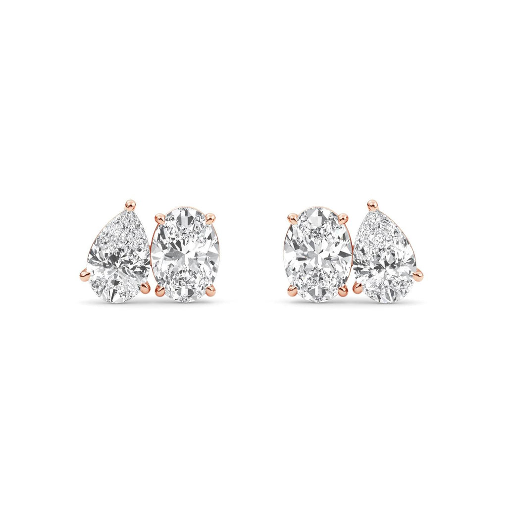 Lab Grown Diamond EARRINGS 2.54 ctw PSE210108PEOV-2.50CT