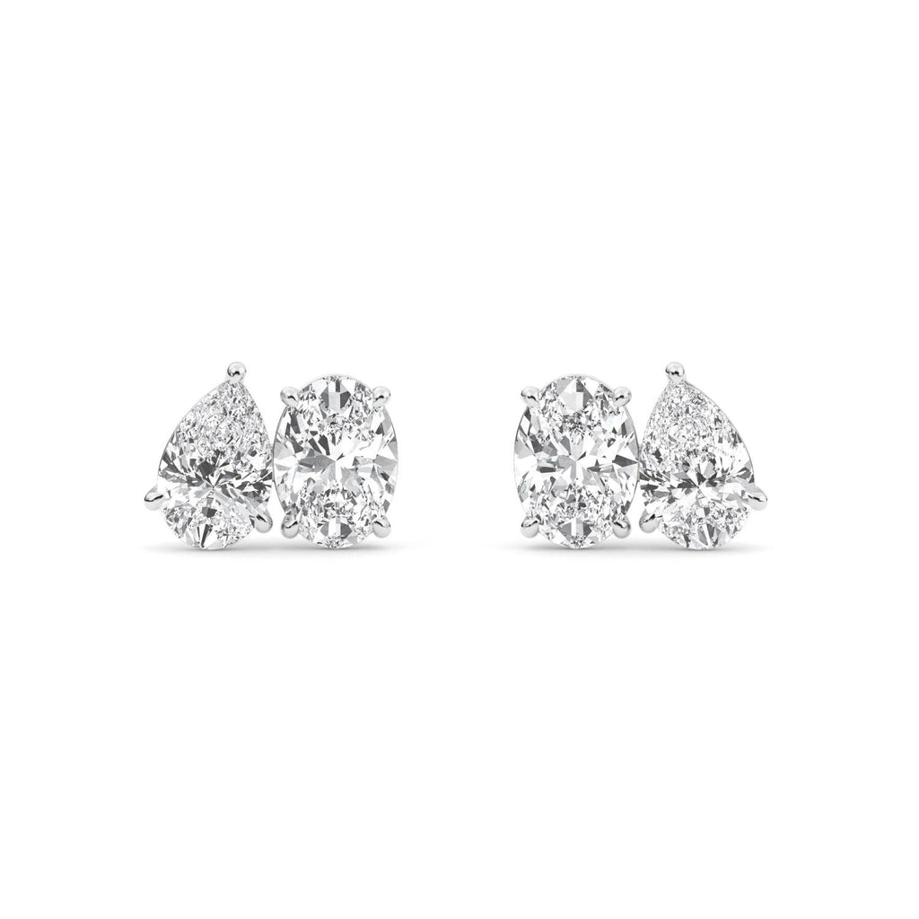 Lab Grown Diamond EARRINGS 2.54 ctw PSE210108PEOV-2.50CT