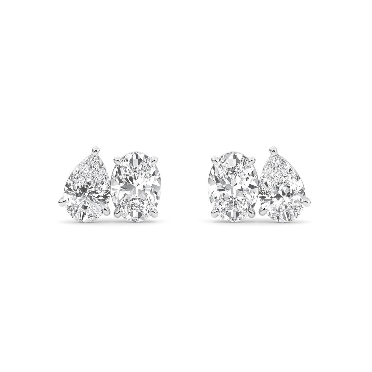 Lab Grown Diamond EARRINGS 2.54 ctw PSE210108PEOV-2.50CT