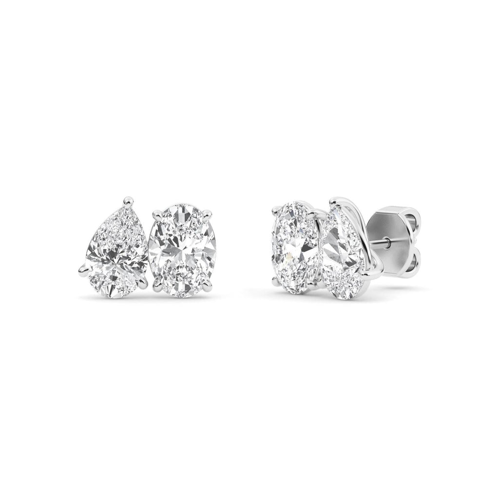 Lab Grown Diamond EARRINGS 2.54 ctw PSE210108PEOV-2.50CT
