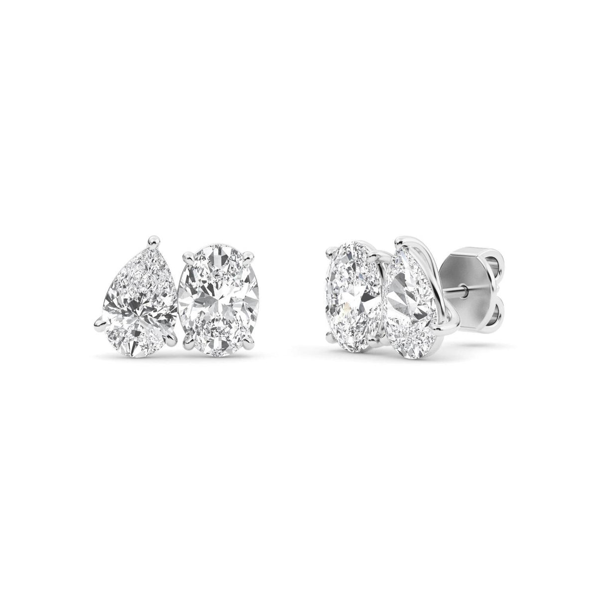 Lab Grown Diamond EARRINGS 2.54 ctw PSE210108PEOV-2.50CT