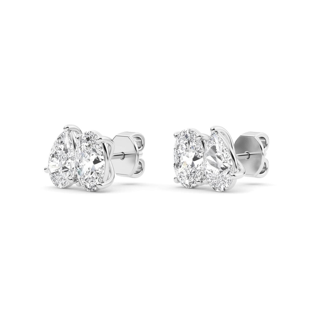 Lab Grown Diamond EARRINGS 2.54 ctw PSE210108PEOV-2.50CT