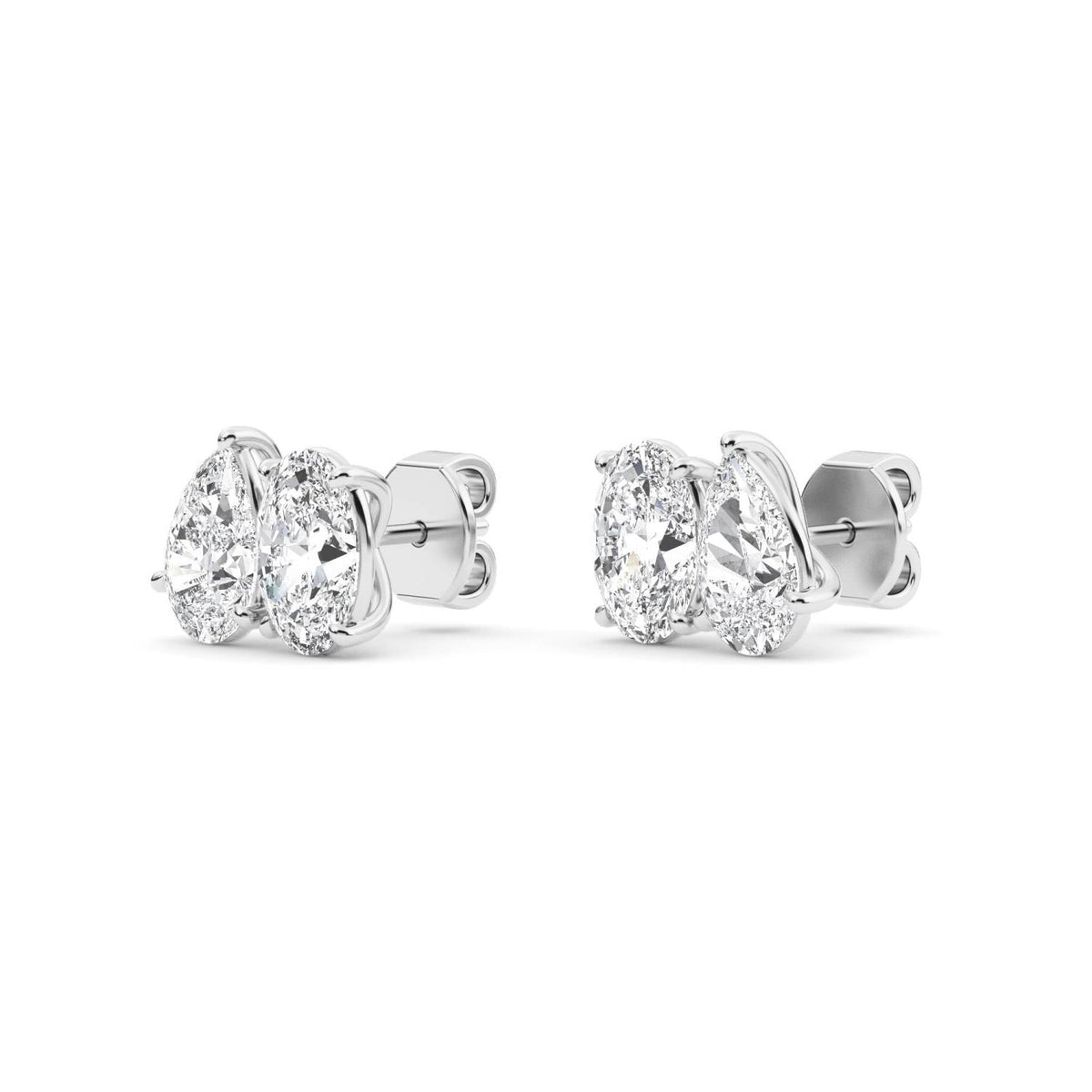 Lab Grown Diamond EARRINGS 2.54 ctw PSE210108PEOV-2.50CT