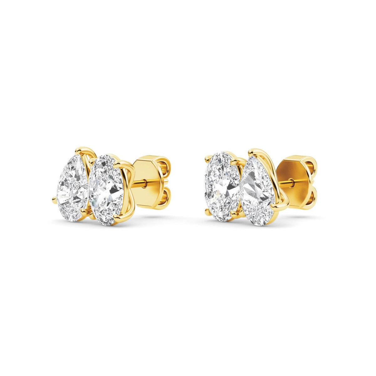 Lab Grown Diamond EARRINGS 2.54 ctw PSE210108PEOV-2.50CT
