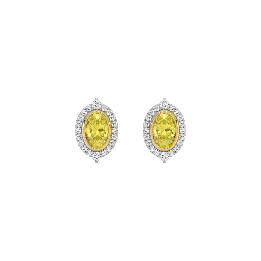 Yellow & Lab Grown Diamond EARRINGS 2.39 ctw PSE210187OV_Y-2