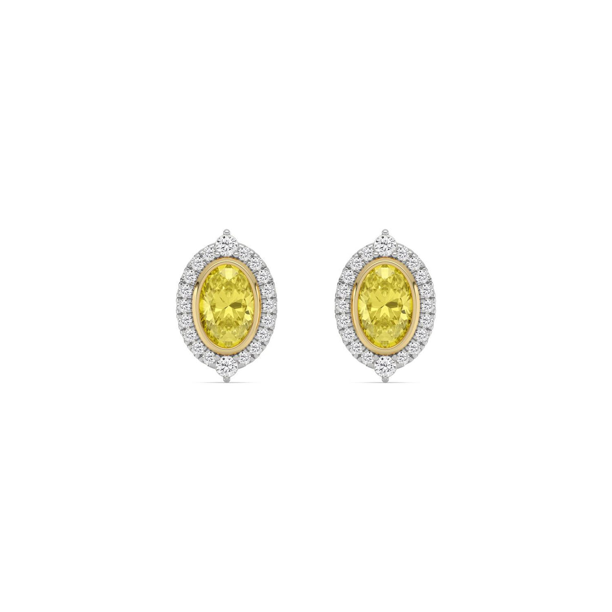 Yellow & Lab Grown Diamond EARRINGS 2.39 ctw PSE210187OV_Y-2
