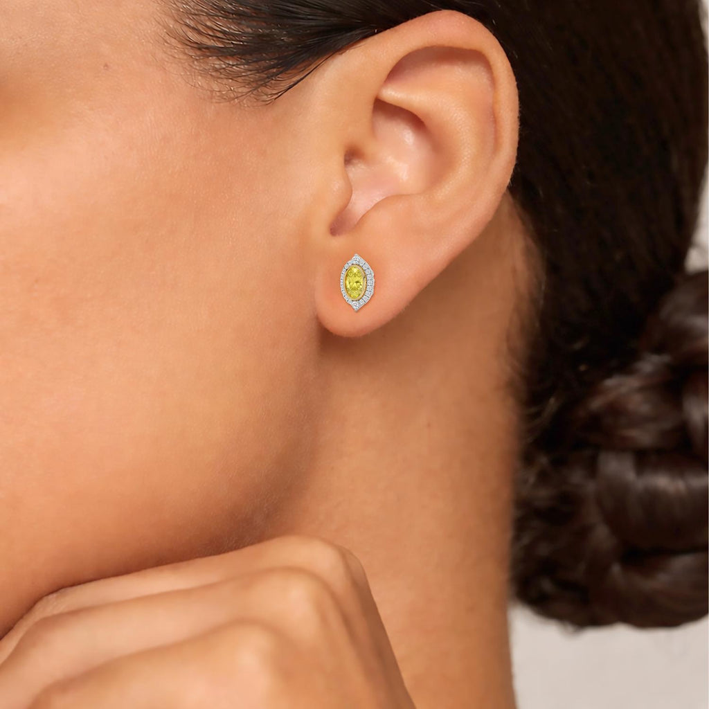 Yellow & Lab Grown Diamond EARRINGS 2.39 ctw PSE210187OV_Y-2