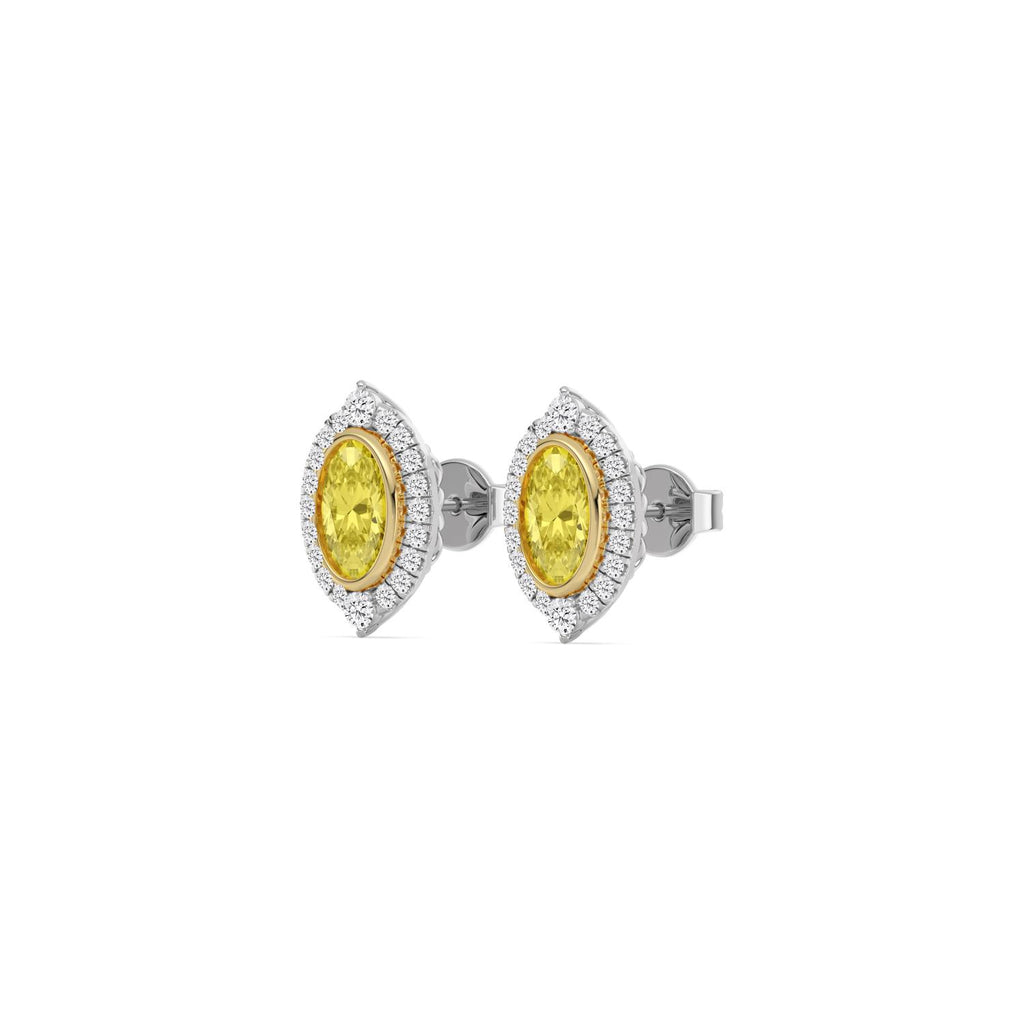 Yellow & Lab Grown Diamond EARRINGS 2.39 ctw PSE210187OV_Y-2