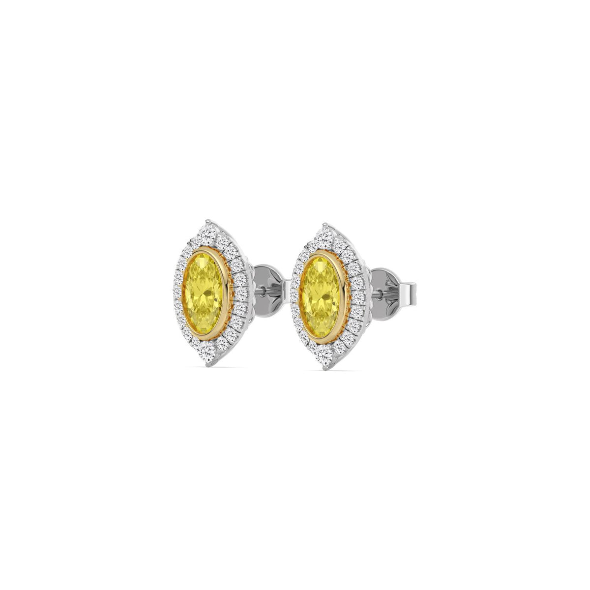 Yellow & Lab Grown Diamond EARRINGS 2.39 ctw PSE210187OV_Y-2