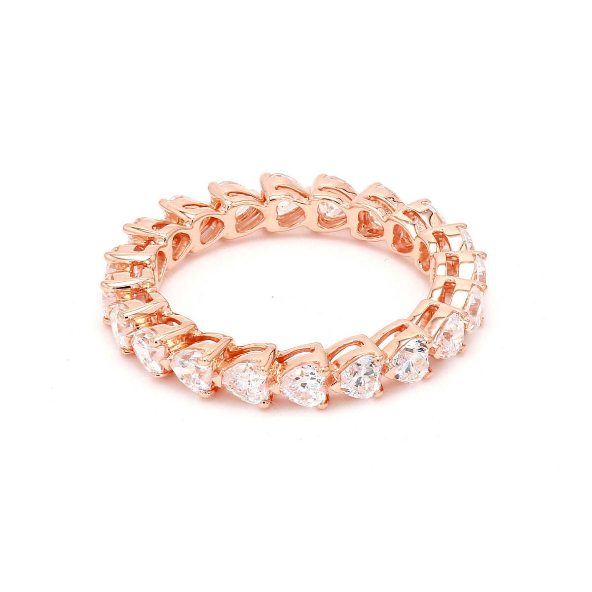 3.87 ct. tw. Heart Shape Lab Grown Diamond Eternity Band R54314HT-3.63CT