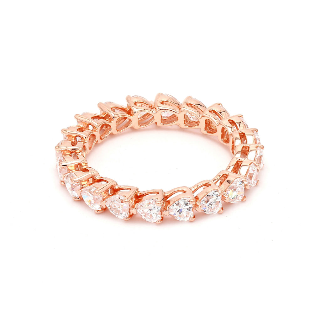 3.87 ct. tw. Heart Shape Lab Grown Diamond Eternity Band R54314HT-3.63CT