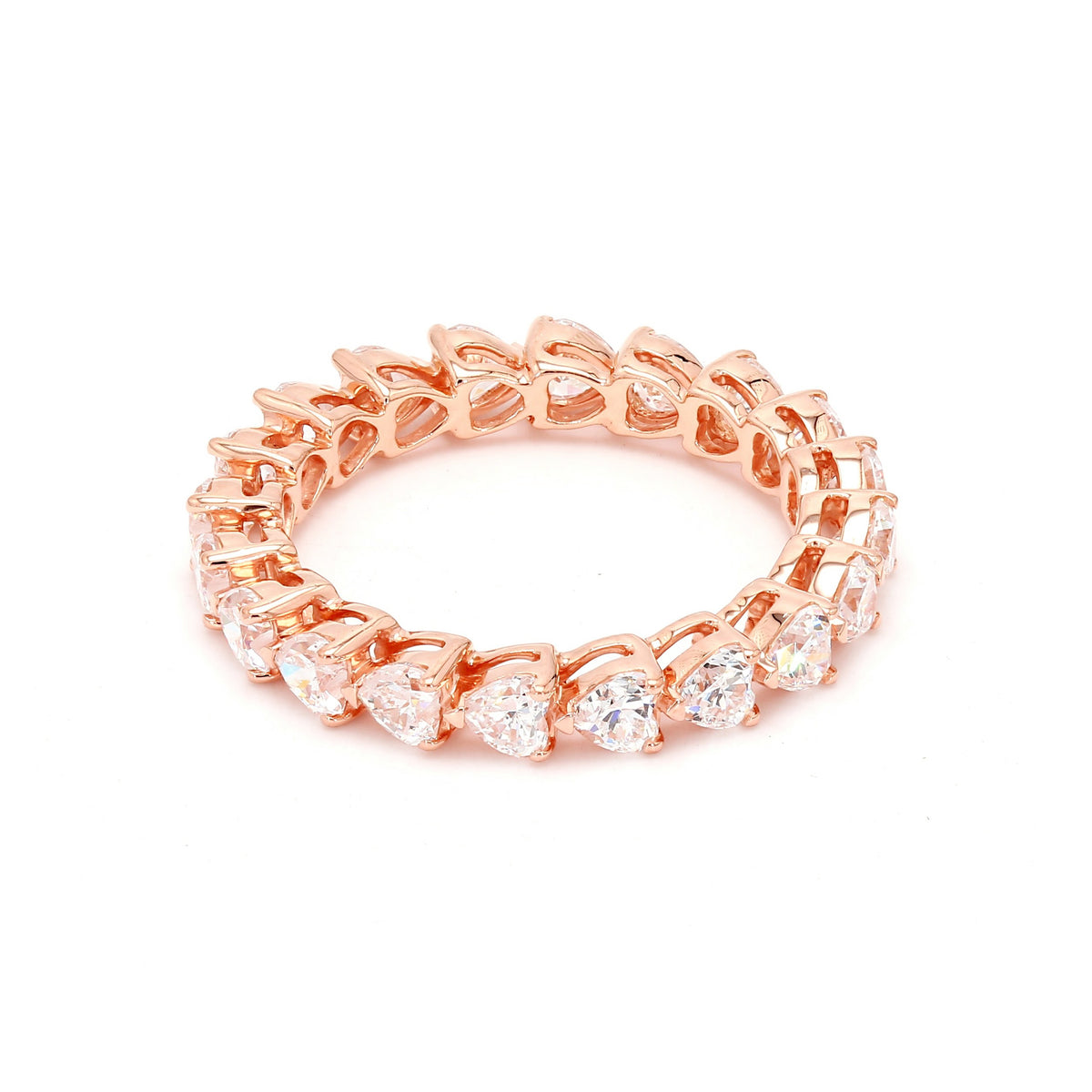 3.87 ct. tw. Heart Shape Lab Grown Diamond Eternity Band R54314HT-3.63CT