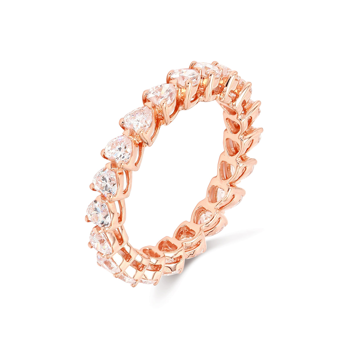 3.87 ct. tw. Heart Shape Lab Grown Diamond Eternity Band R54314HT-3.63CT