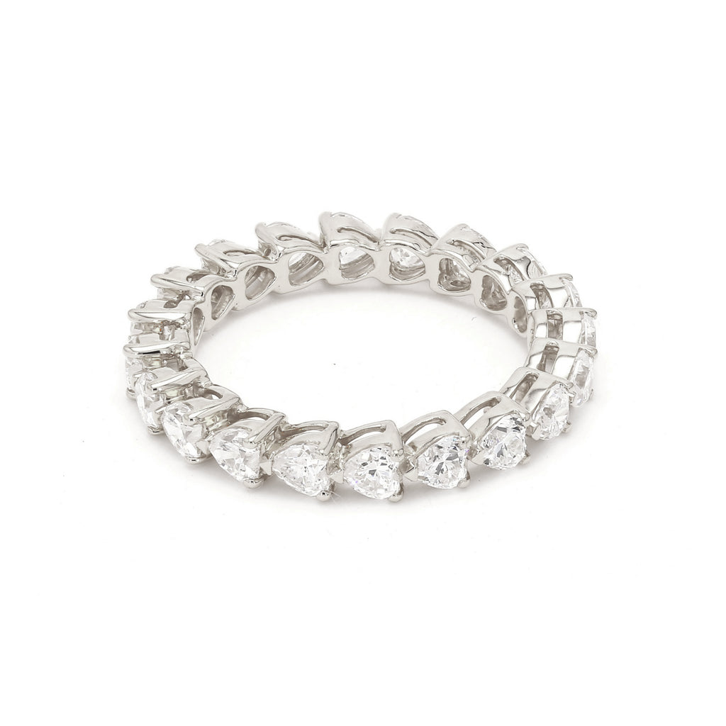 3.87 ct. tw. Heart Shape Lab Grown Diamond Eternity Band R54314HT-3.63CT
