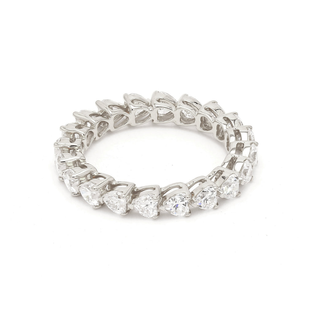 3.87 ct. tw. Heart Shape Lab Grown Diamond Eternity Band R54314HT-3.63CT