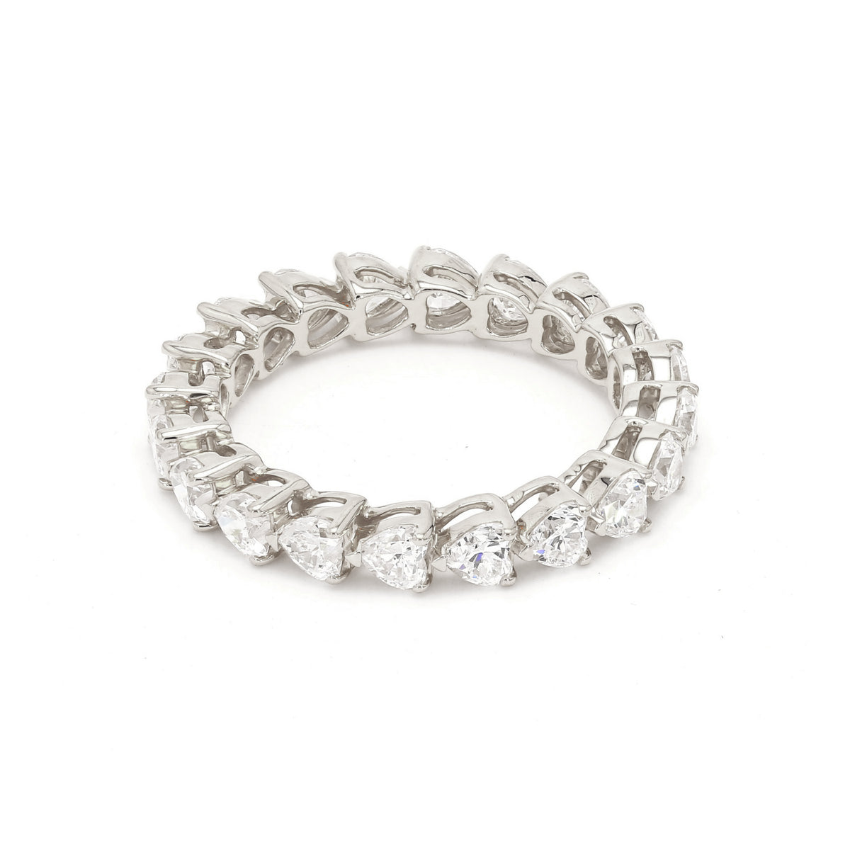 3.87 ct. tw. Heart Shape Lab Grown Diamond Eternity Band R54314HT-3.63CT