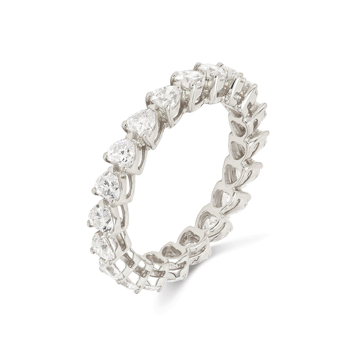 3.87 ct. tw. Heart Shape Lab Grown Diamond Eternity Band R54314HT-3.63CT