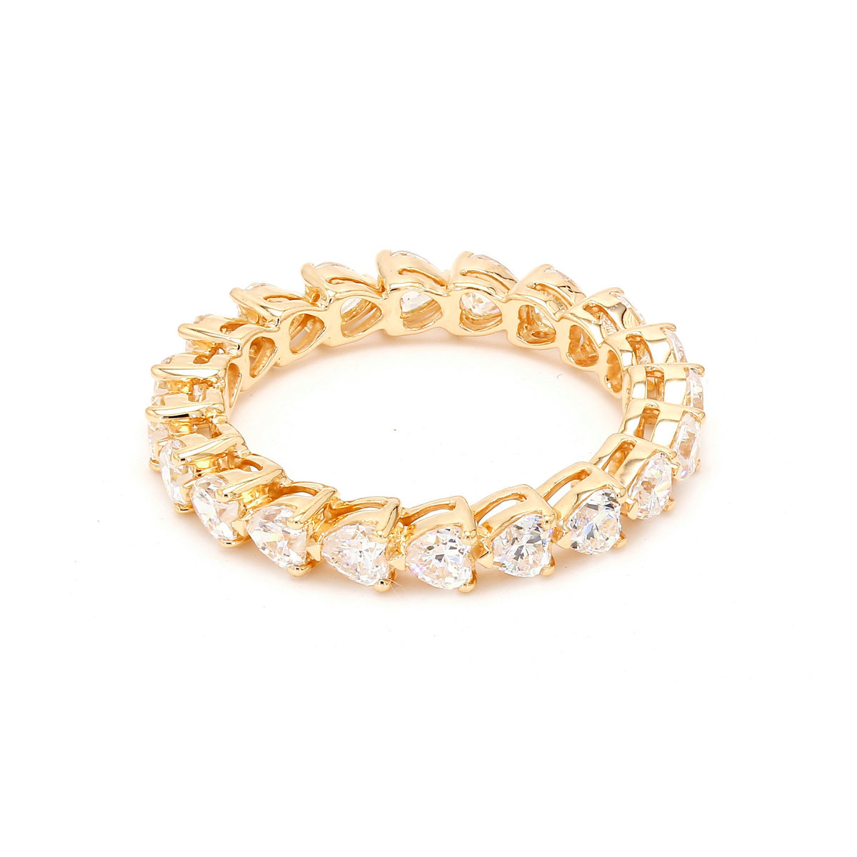3.87 ct. tw. Heart Shape Lab Grown Diamond Eternity Band R54314HT-3.63CT