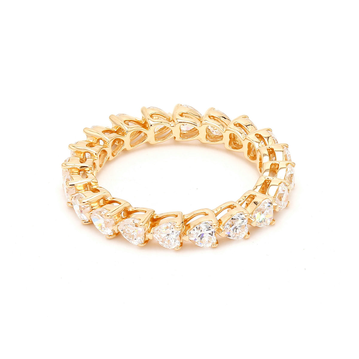 3.87 ct. tw. Heart Shape Lab Grown Diamond Eternity Band R54314HT-3.63CT