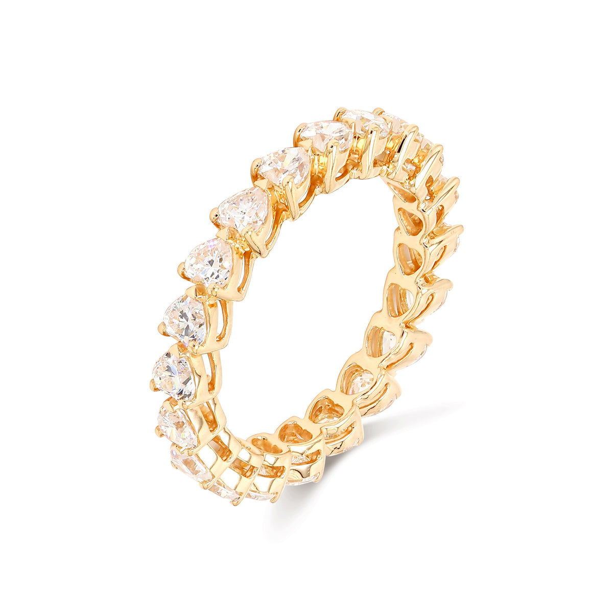 3.87 ct. tw. Heart Shape Lab Grown Diamond Eternity Band R54314HT-3.63CT