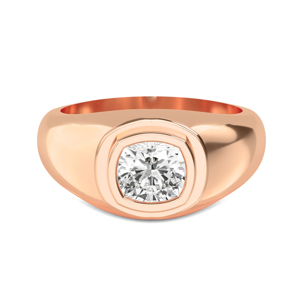 Cushion Cut Lab Grown Diamond Mens Band 1.56 ctw R57377SCU-1.50CT