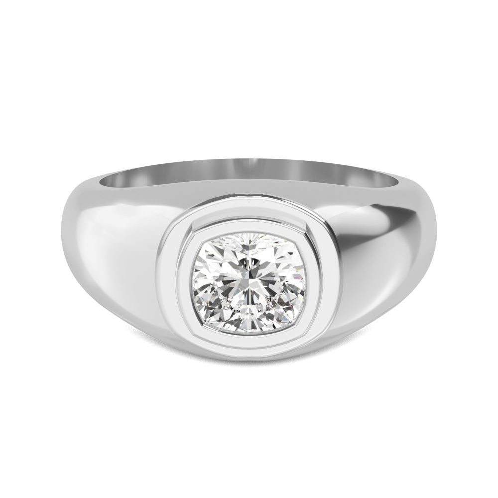 Cushion Cut Lab Grown Diamond Mens Band 1.56 ctw R57377SCU-1.50CT