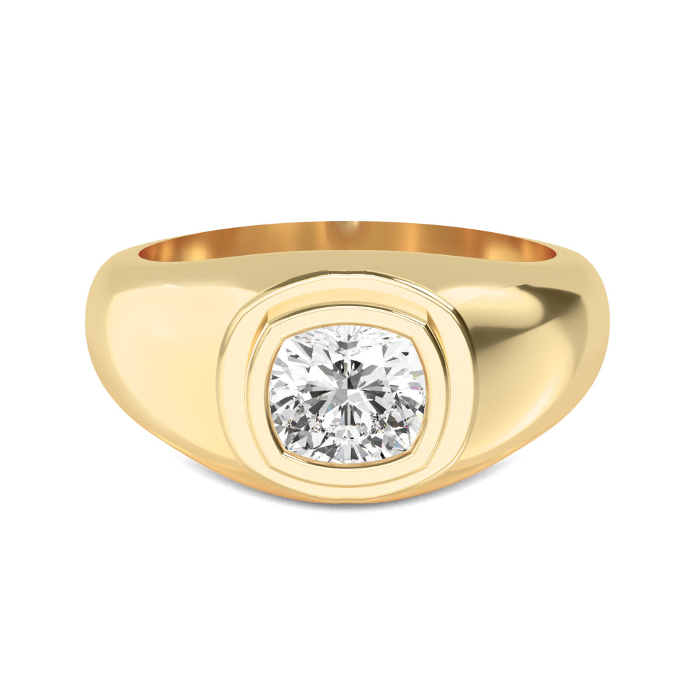 Cushion Cut Lab Grown Diamond Mens Band 1.56 ctw R57377SCU-1.50CT