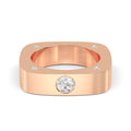 Round Cut Lab Grown Diamond Mens Band 0.68 ctw R57378-0.50CT