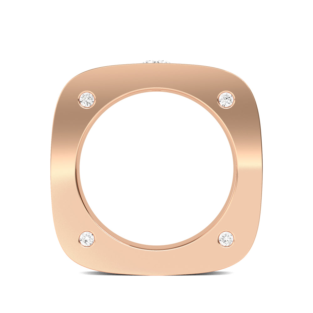 Round Cut Lab Grown Diamond Mens Band 0.68 ctw R57378-0.50CT