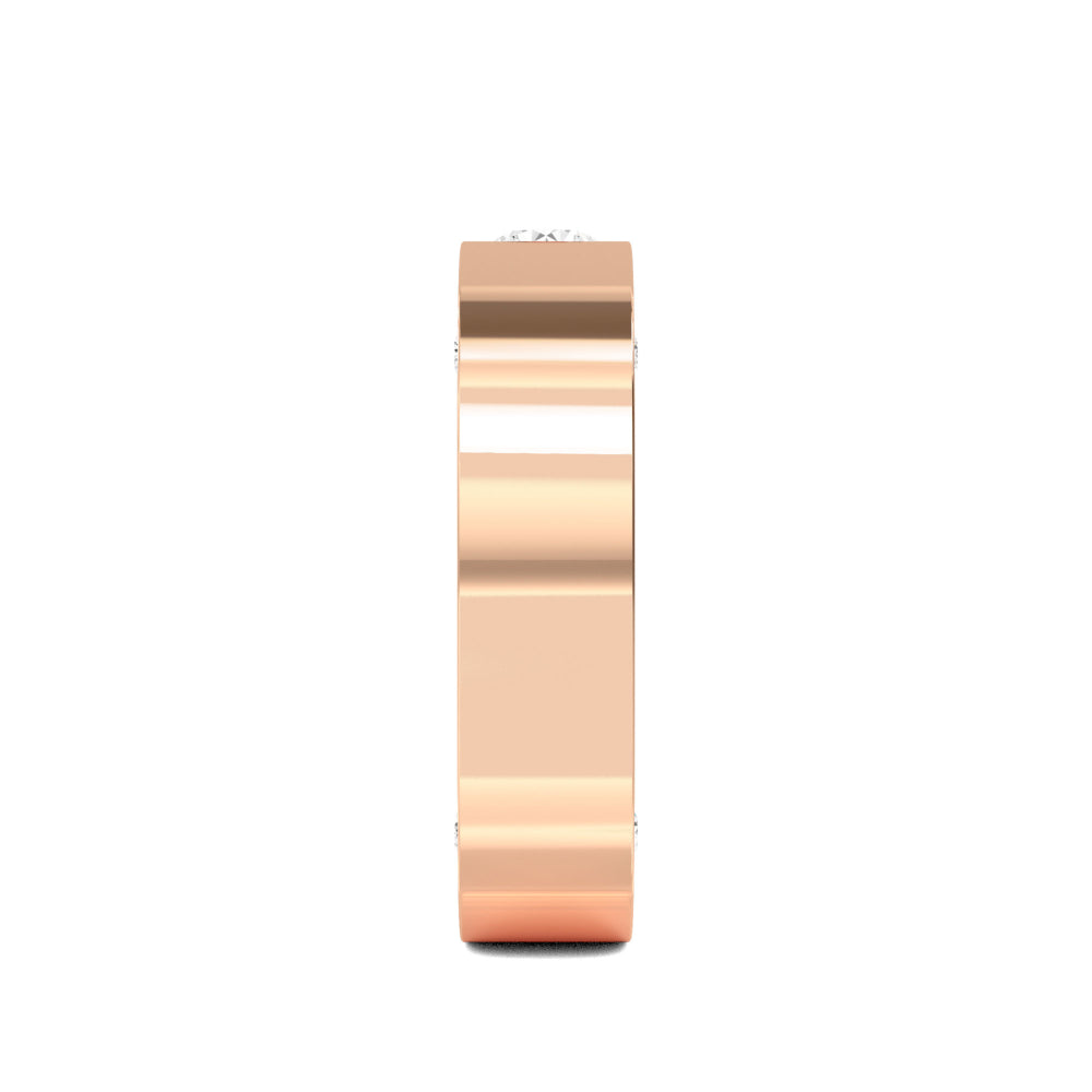 Round Cut Lab Grown Diamond Mens Band 0.68 ctw R57378-0.50CT