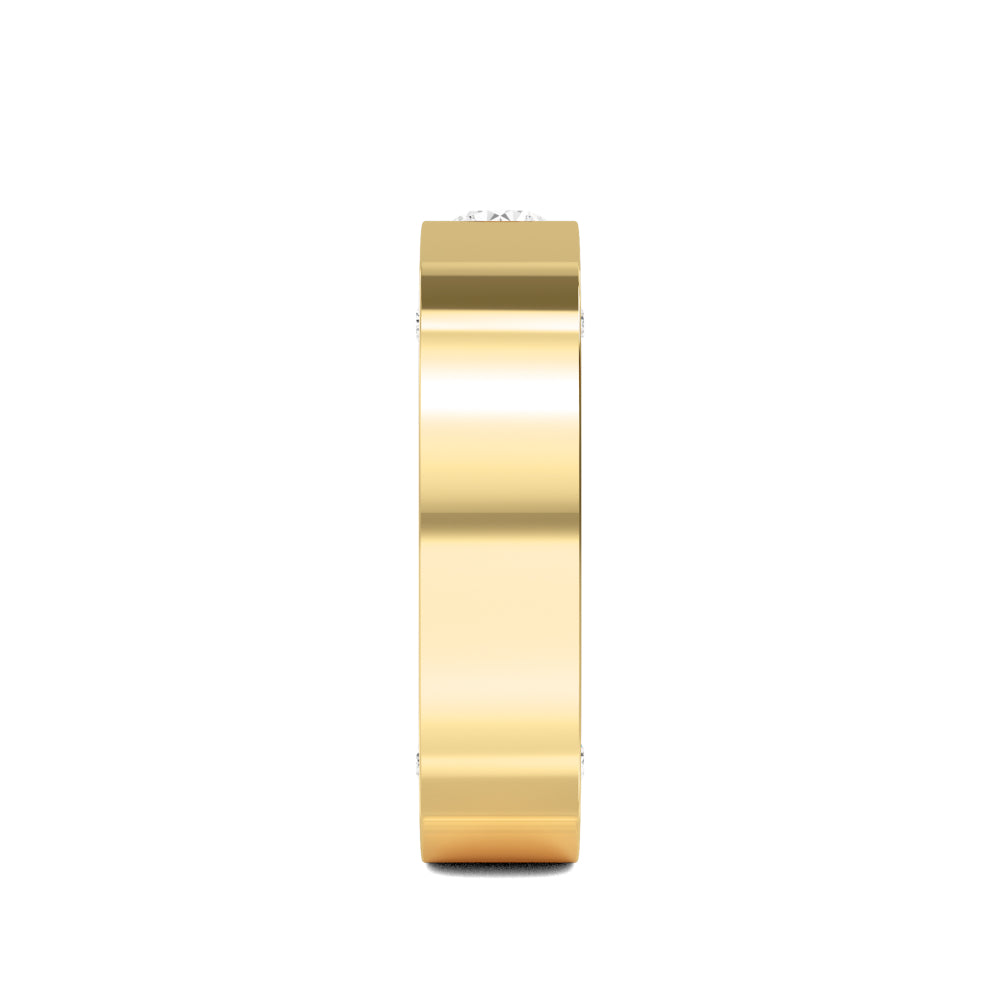 Round Cut Lab Grown Diamond Mens Band 0.68 ctw R57378-0.50CT