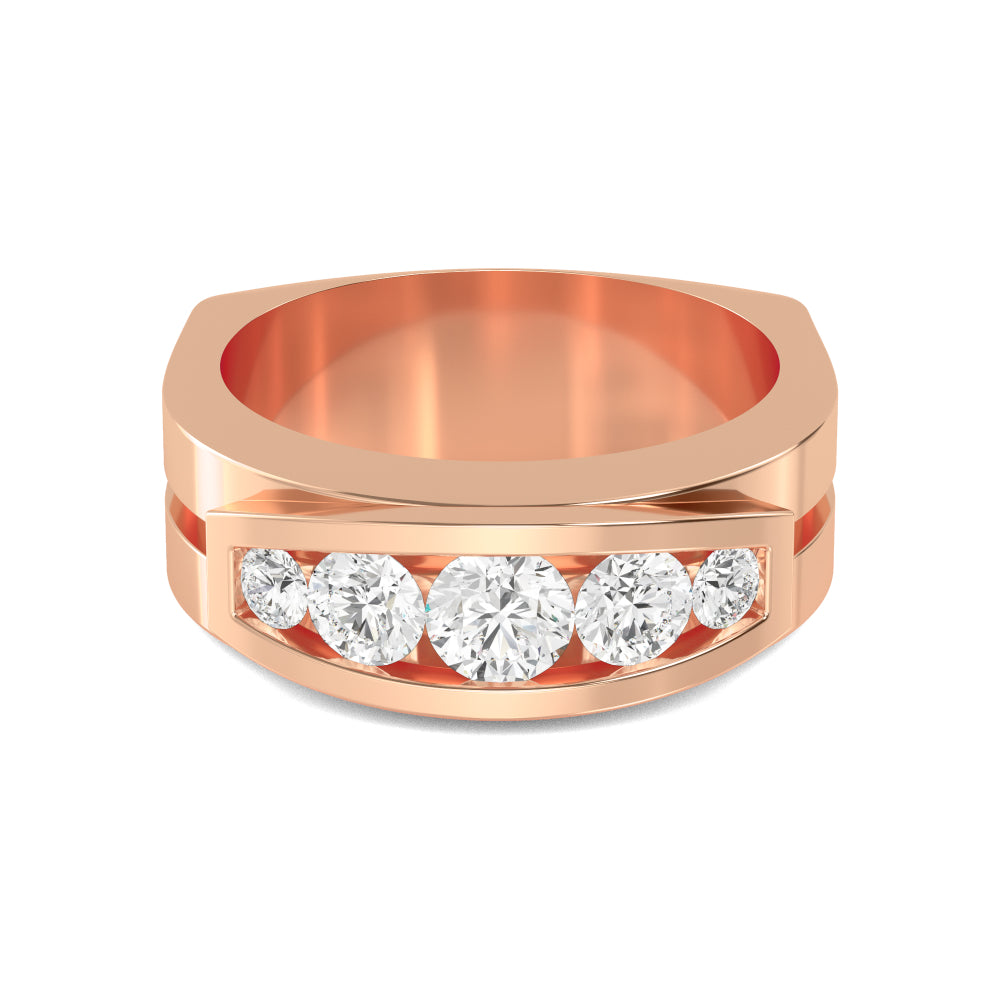 Round Cut Lab Grown Diamond Mens Band 1.43 ctw R57379-1.25CT