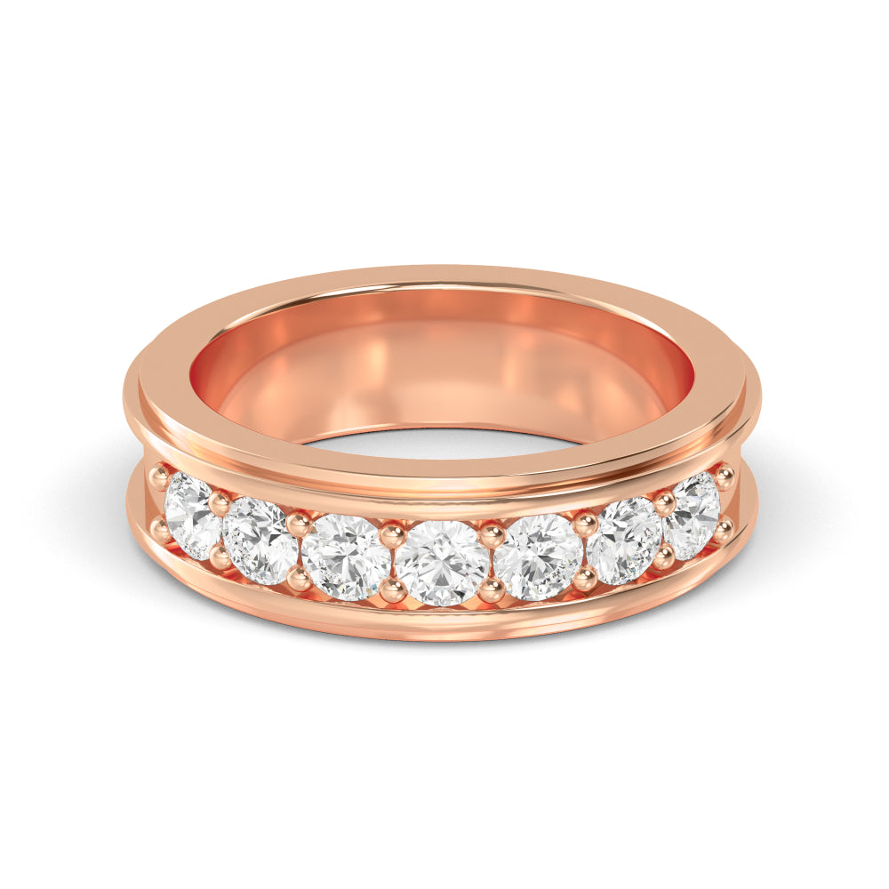 Round Cut Lab Grown Diamond Mens Band 1.09 ctw R57380-1