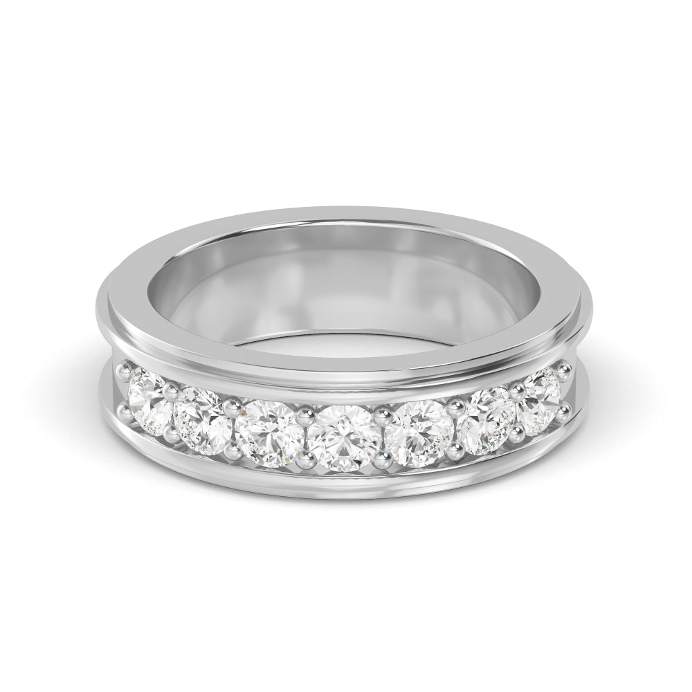 Round Cut Lab Grown Diamond Mens Band 1.09 ctw R57380-1