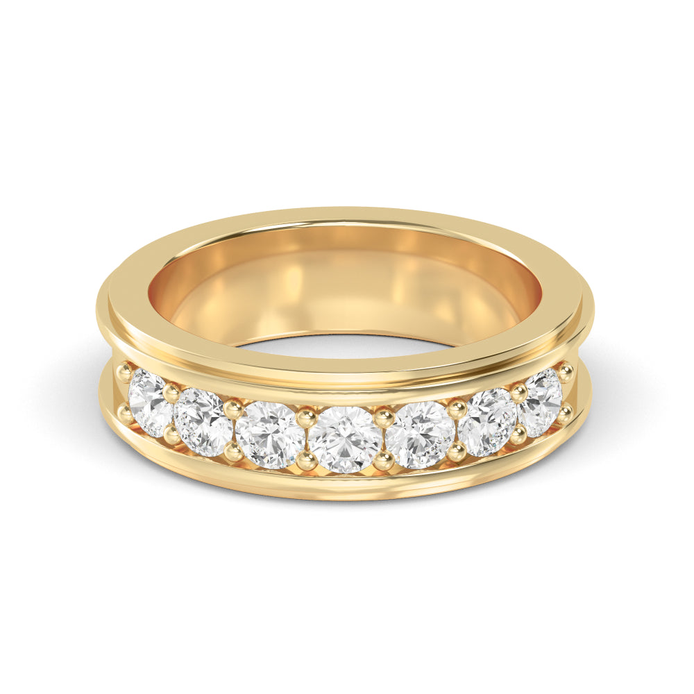 Round Cut Lab Grown Diamond Mens Band 1.09 ctw R57380-1