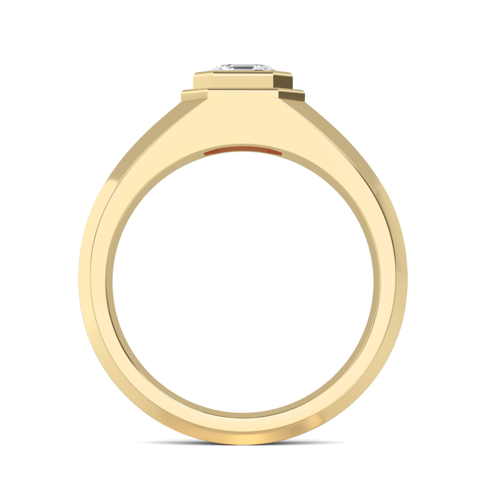 Asscher Cut Lab Grown Diamond Mens Band 1.05 ctw R57381ASS-1