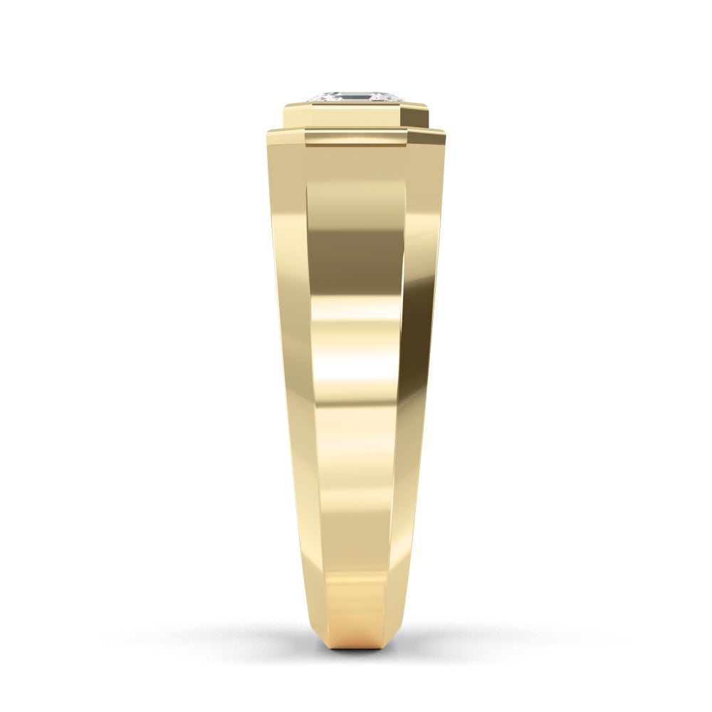 Asscher Cut Lab Grown Diamond Mens Band 1.05 ctw R57381ASS-1