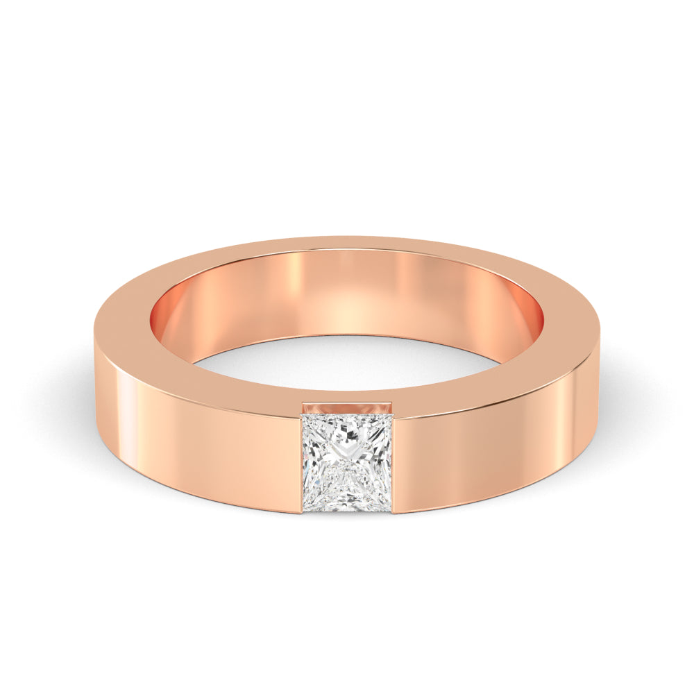 Princess Cut Lab Grown Diamond Mens Band 0.62 ctw R57382