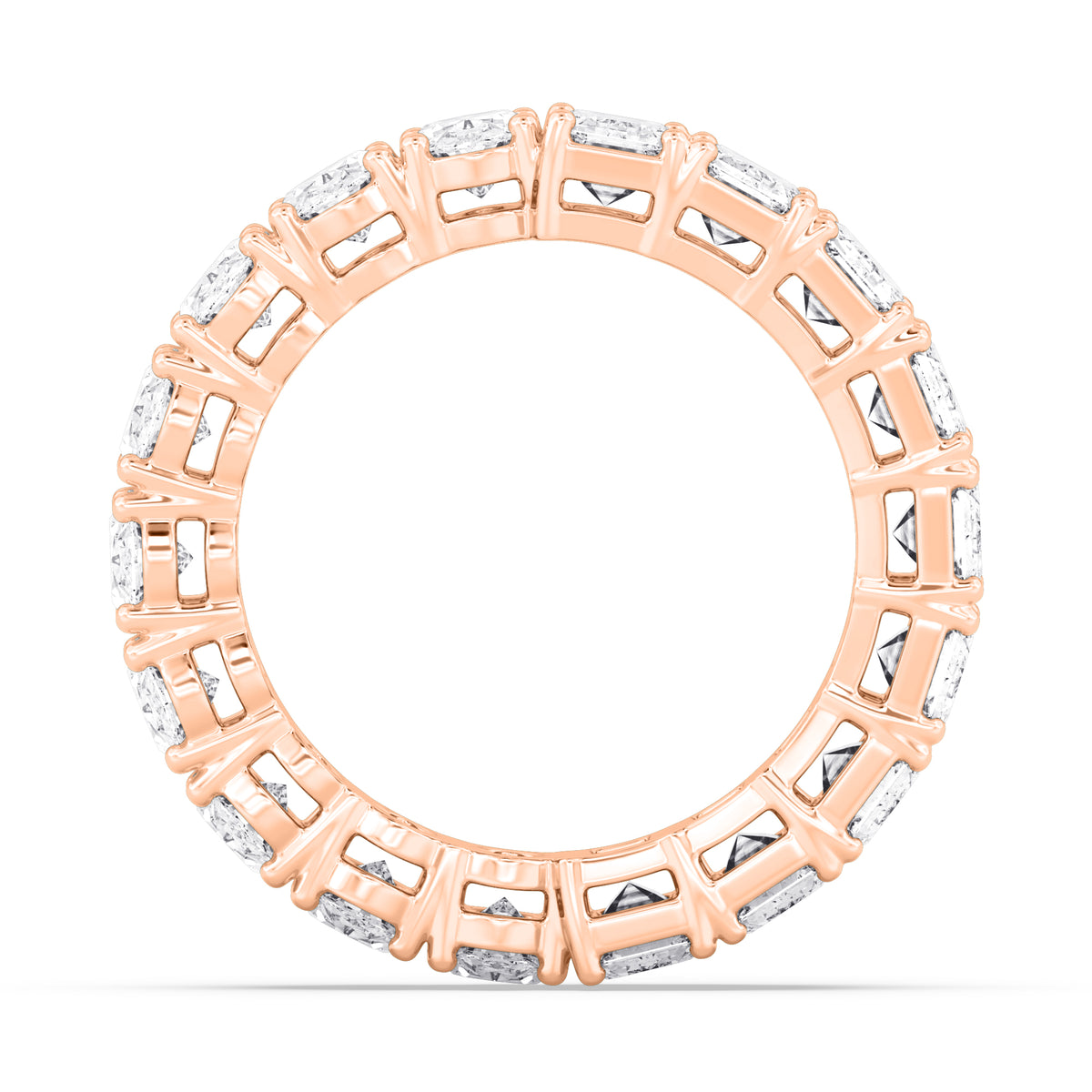 Lab Grown Diamond WEDDING BANDS 7.65 ctw R60841EMOV-7.68CT