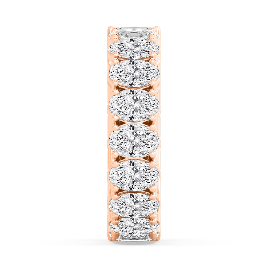Lab Grown Diamond WEDDING BANDS 7.65 ctw R60841EMOV-7.68CT